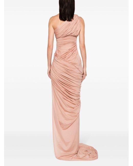 Rick Owens Pink Asymmetrisches Abendkleid