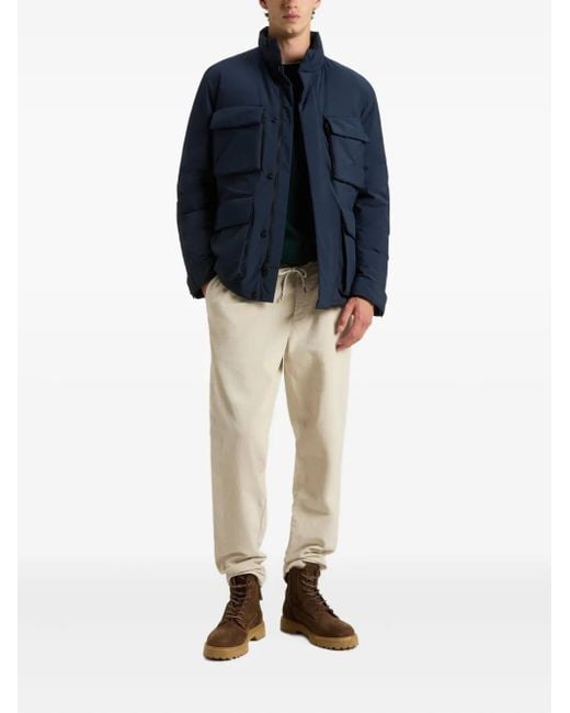 Woolrich Blue Multi-Pocket Padded Jacket for men