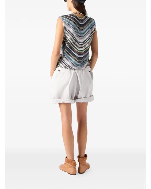 Missoni Gray Striped-Pattern Top