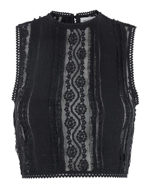 Haut Asteria À Détails En Dentelle Charo Ruiz en coloris Black