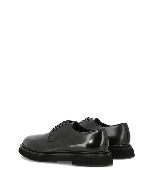 STURLINI FIRENZE Black Leather Lace-Up Shoes for men