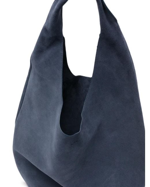 A.P.C. Blue Le Neige Suede Shoulder Bag