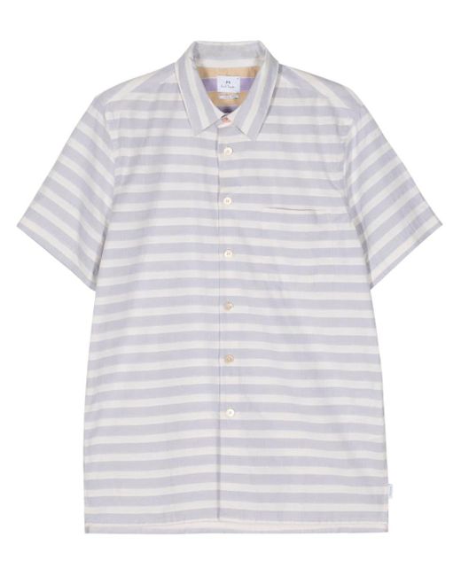 PS by Paul Smith White Striped Short-sleeve Shirt for men