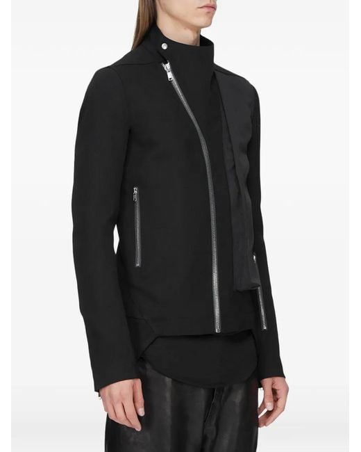Rick Owens Black Release Zip-Up Lightweight Jacket for men