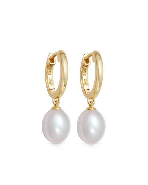 Astley Clarke White Celestial Pearl Drop Earrings