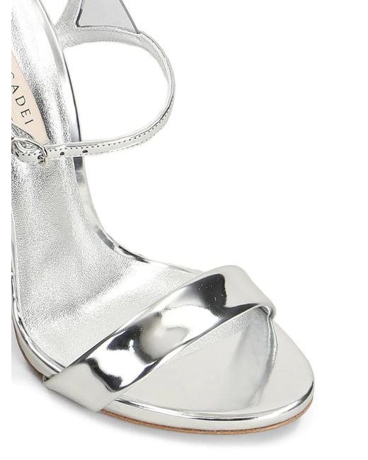 Casadei White Blade Leather Sandals