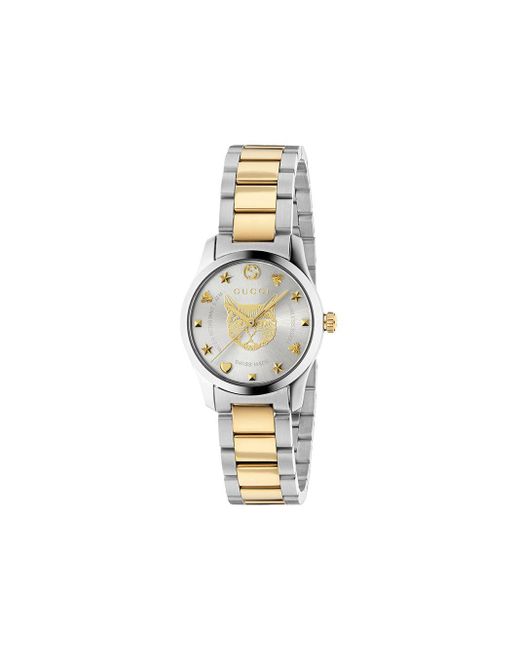 Gucci Ya1264074 G-timeless Stainless Steel And Gold-plated Watch in Silver  (Metallic) - Save 33% - Lyst