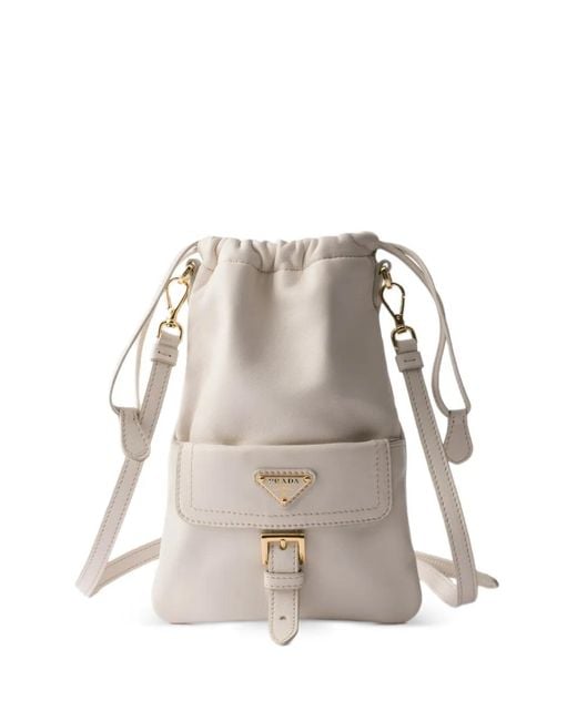 Prada Natural Nappa Leather Pouch