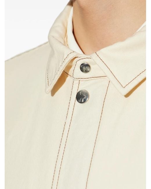 Moncler White Veste Watagua À Coutures Contrastantes for men