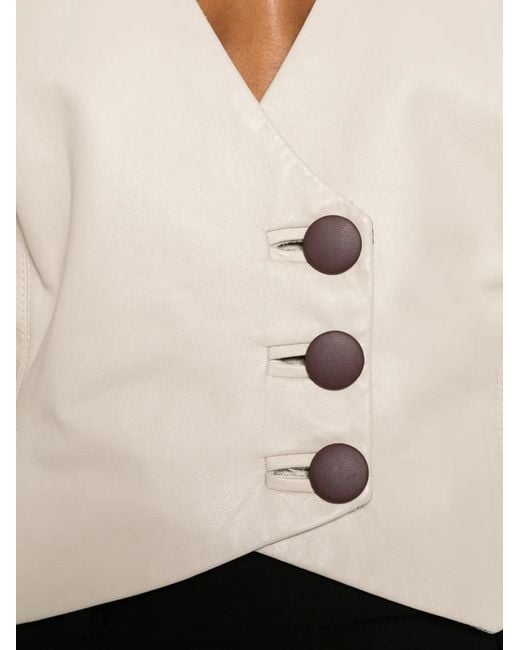 MITILIANE COUTURE White Button-Up Waistcoat