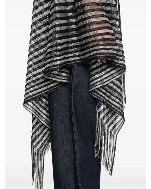 Cape Rayée Missoni en coloris Gray