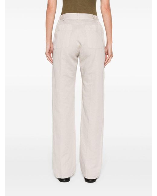 Private 0204 White Mid-rise Straight-leg Trousers