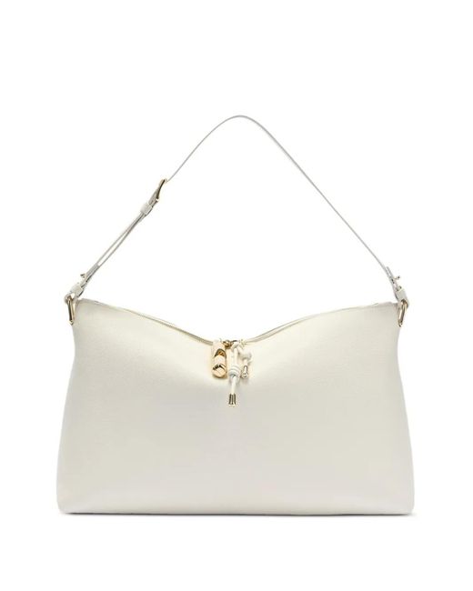 Furla White Large Debby Shoulder Bag