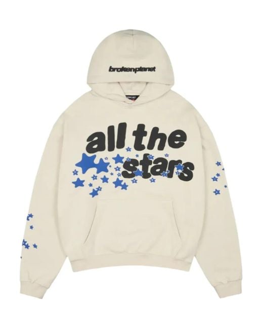 Hoodie À Imprimé Étoile BROKEN PLANET en coloris White