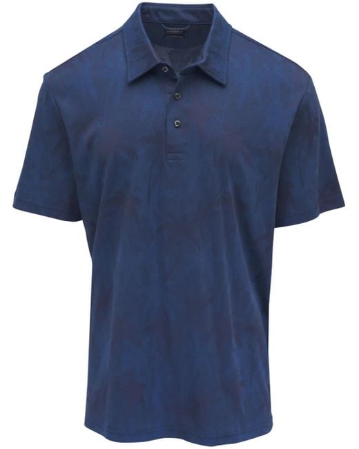 メンズ Faherty Brand プリント ポロシャツ Blue