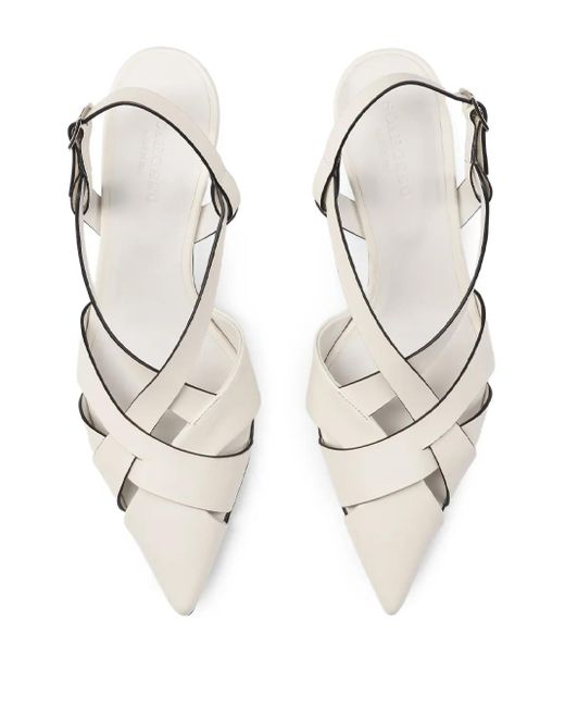 Scarosso White Leather Pumps