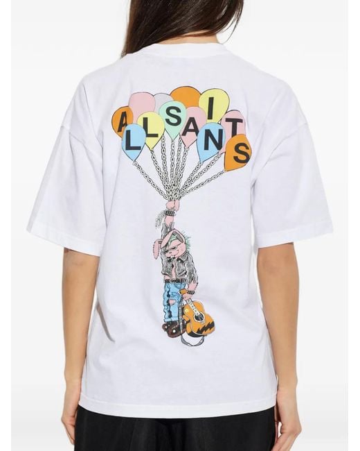 AllSaints White Lofty Etta T-Shirt