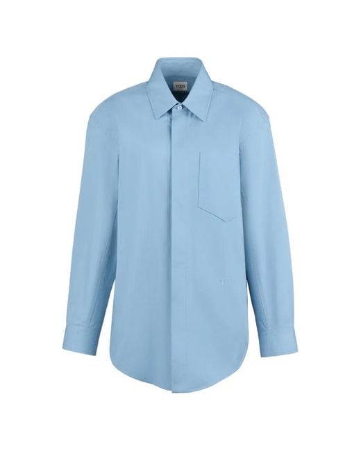 Tod's Blue Patch-Pocket Shirt