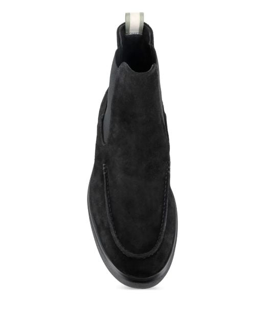 Officine Creative Black Suede Chelsea Boots