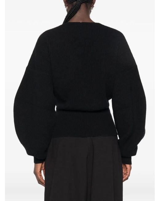 Sportmax Geribbelde Trui in het Black