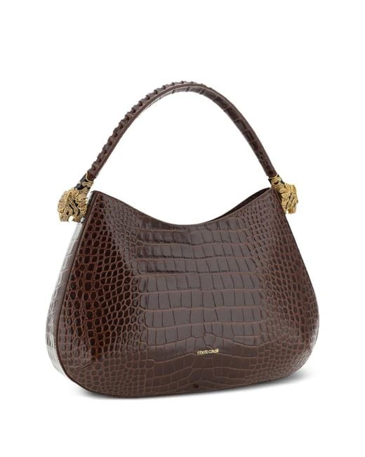 Roberto Cavalli Brown Roar Shoulder Bag