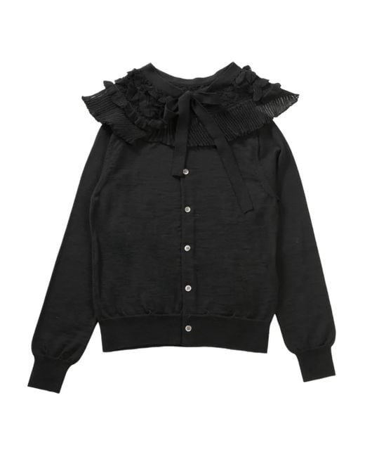 Comme des Garçons Black Wool Cardigan
