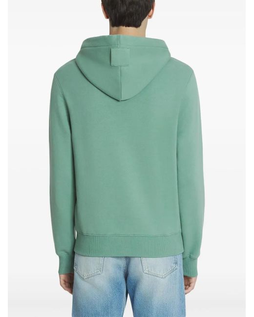 Lanvin Green Curb-Lace Hoodie for men