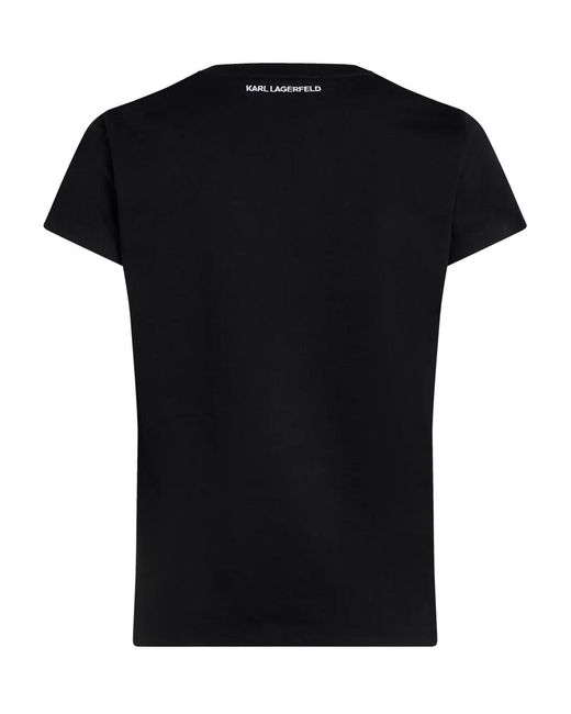 Karl Lagerfeld Black T-Shirts And Polos