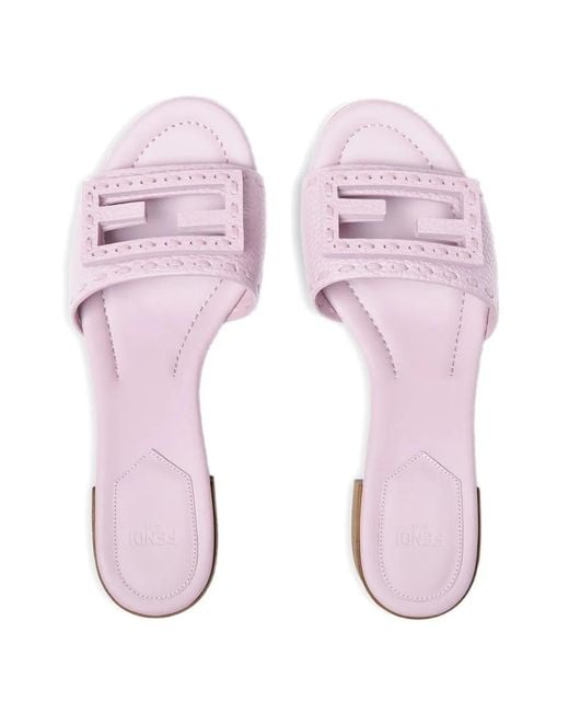 Fendi Pink Baguette Sandals