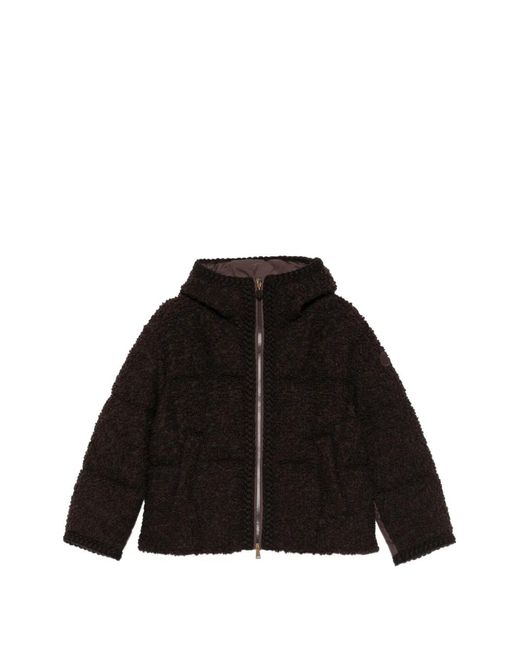 Moncler Black Quilted Shearling-Effect Jacket