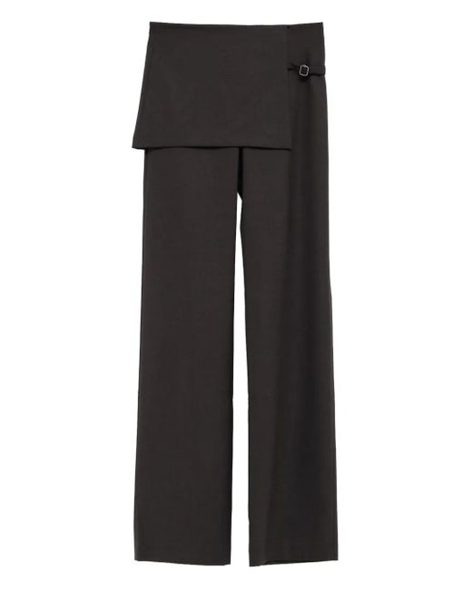 Paloma Wool Black Archive Layered-Panel Trousers