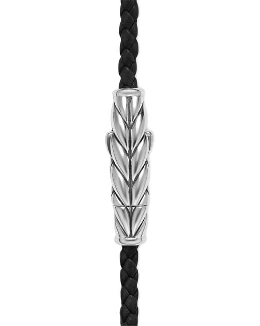 メンズ David Yurman シェブロン トリプル ブレスレット スターリングシルバー White