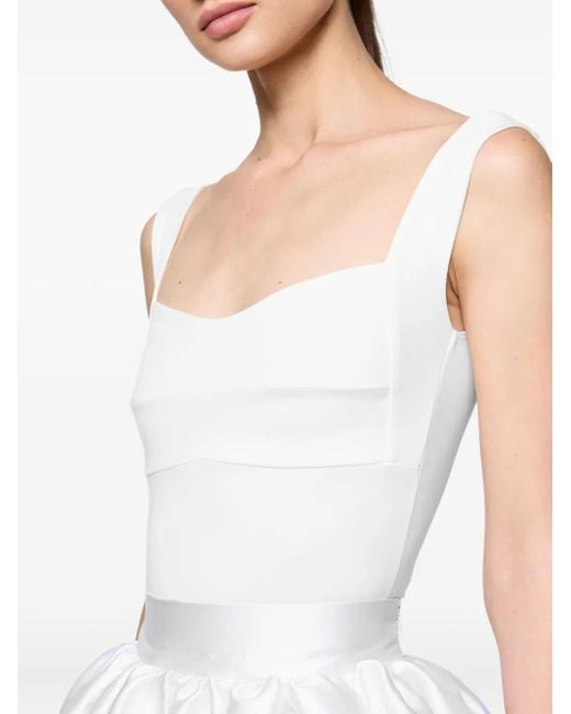 Atu Body Couture White Square-Neck Bodysuit