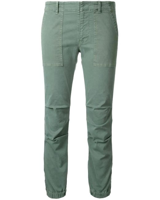 Nili Lotan Green Elasticated Cropped Trouser
