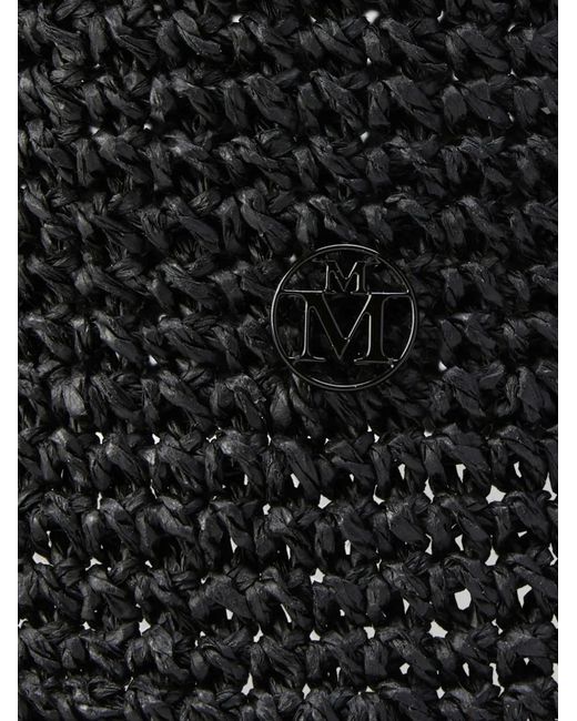 Maison Michel Black Pablo Logo Hat