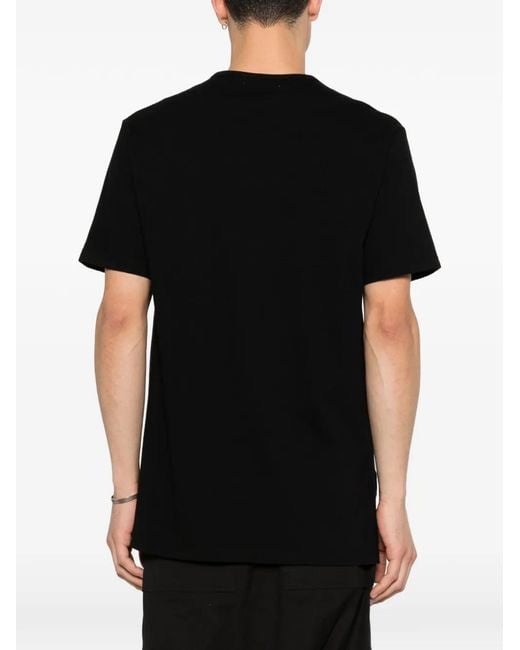 Yohji Yamamoto Black Button Asymmetric T-Shirt for men