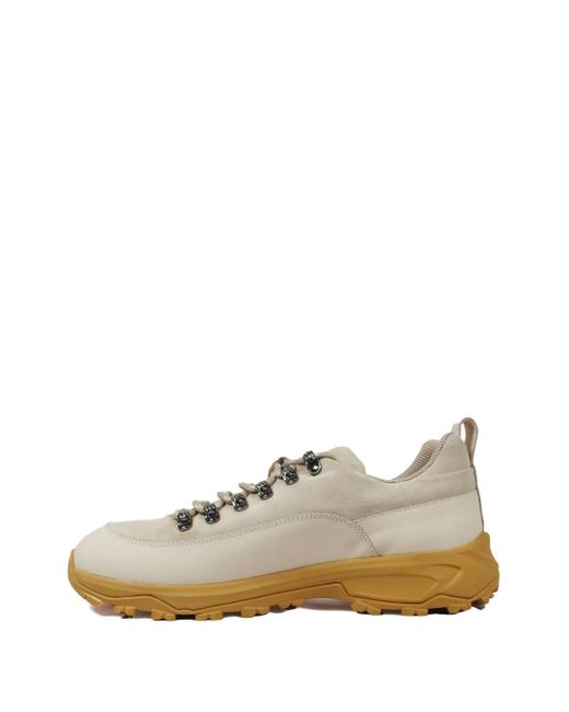 Eleventy White Lace-Up Lug-Sole Sneakers for men