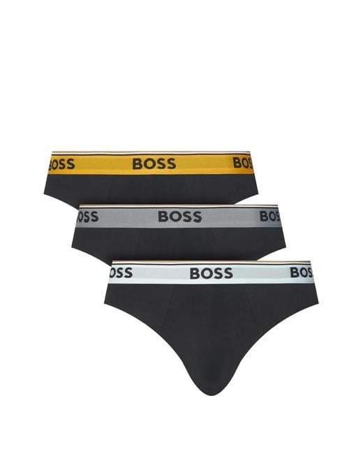 Boss Black Three-Pack Of Logo-Waistband Briefs for men
