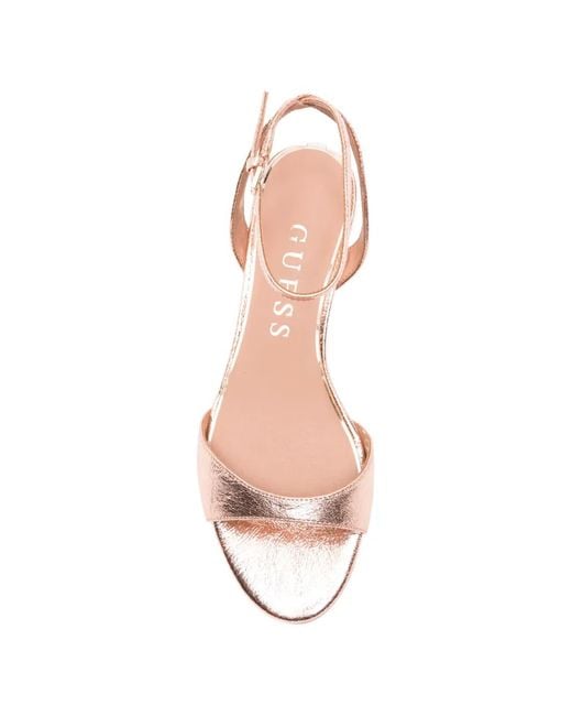Guess Pink Open-Toe Strap Sandals