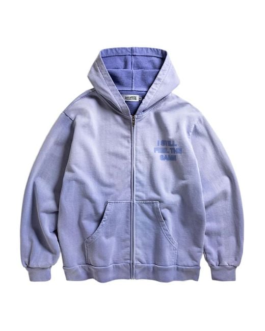 ANTI SOCIAL SOCIAL CLUB Blue Logo-Print Hoodie for men