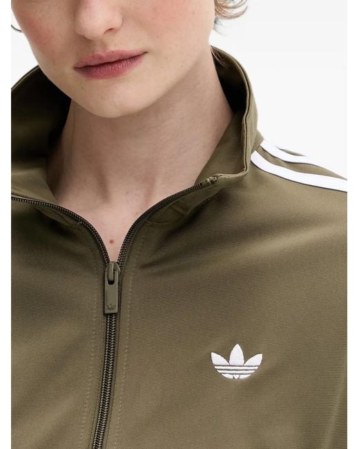 Adidas Green 3-Stripes Cropped Track Jacket