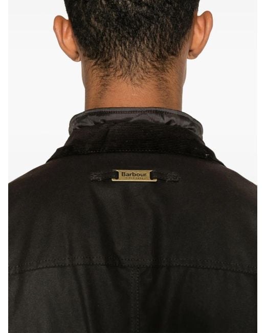Barbour Black Ogston Wax Jacket for men