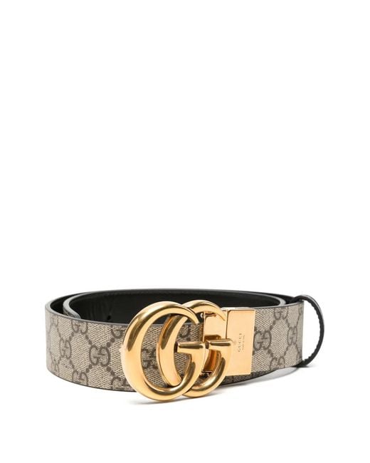 Gucci Metallic Gg Marmont Reversible Belt