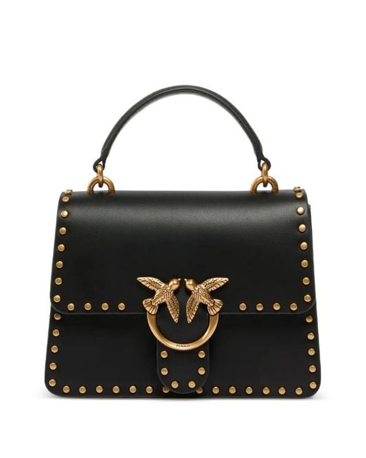 Pinko Black Mini Love One Top Handle Light Handbag