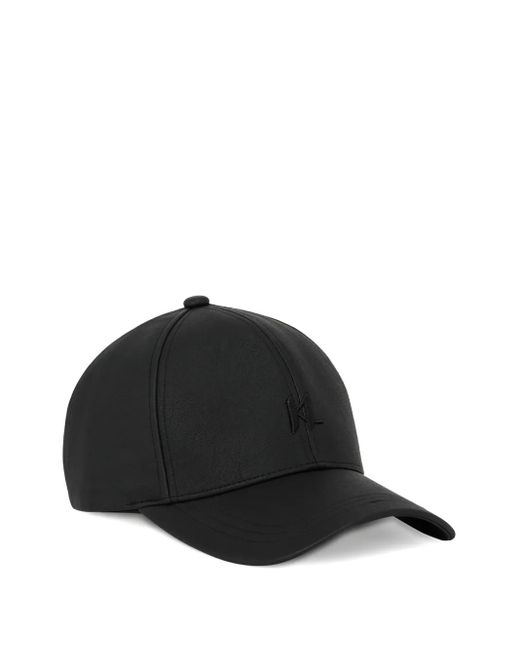 Karl Lagerfeld Black K/Monogram Embroidered-Logo Cap for men