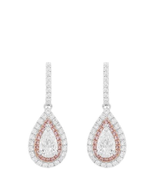 HYT Jewelry White Drop Diamond Earrings
