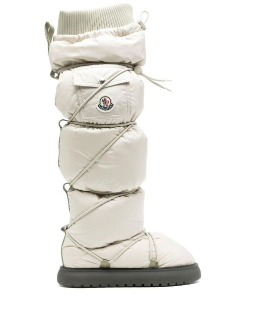 Gaia quilted knee-high boots Moncler de color White