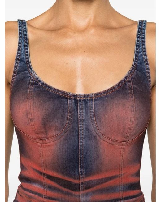 KNWLS Blue Harley Denim Crop Top