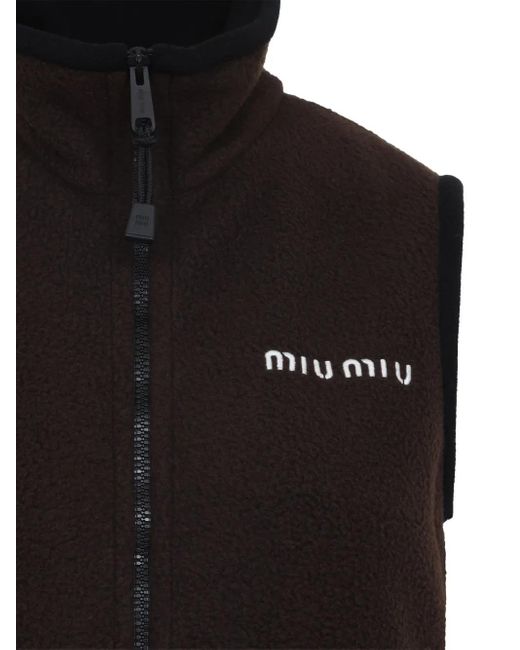 Robe Courte À Fermeture Zippée Miu Miu en coloris Black