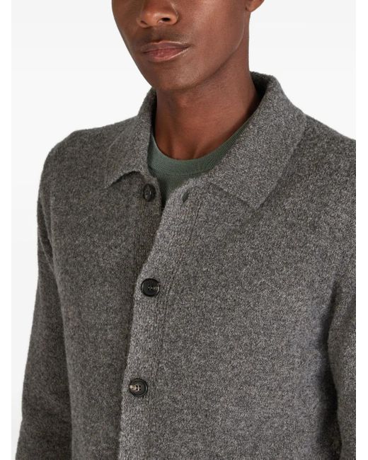 Zanone Gray Patch-Pocket Cardigan for men